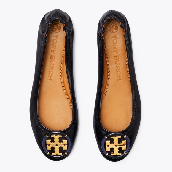 Tory Burch Shoes - New Tory Burch Multi Logo Ballet Flats in Perfect Black Size 7